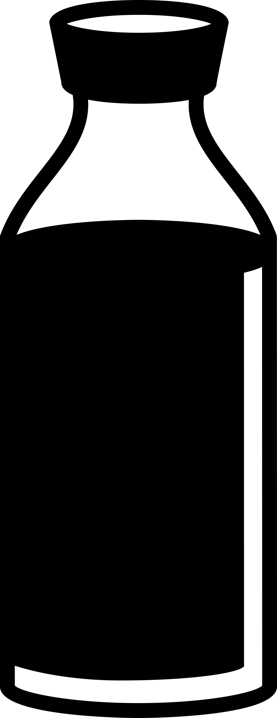 Drink In Transparent Glass Bottle Contour Svg Vector Free Vectors